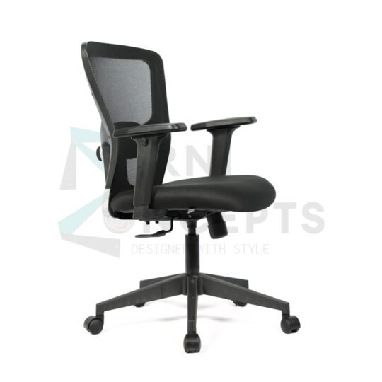 Furniconcepts Jazz MB Medium Back Chair | Designer Office Seating, Conference Room | Sleek Profile, Contoured Support, Durable Base