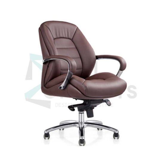 Furniconcepts Boss MB Medium Back Chair | Executive Office Seating, Managerial Comfort | Medium Back, Deep Cushioning, Premium Upholstery, Swivel and Tilt.