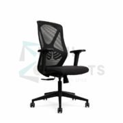Furniconcepts Yaris MB Medium Back Chair | Office Seating, Task Chair | Medium Back Mesh, Lumbar Support, Adjustable Height, Swivel Base