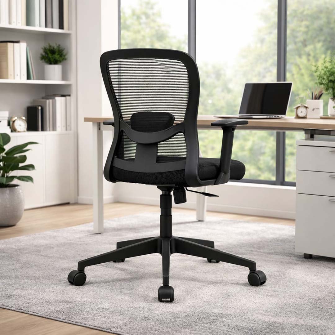 Furniconcepts Butterfly MB Medium Back Chair | Statement Seating, Dining Furniture | Distinctive Butterfly Motif, Ergonomic Support, Durable Metal Legs - Image 3